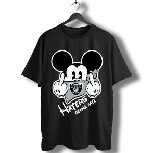 Oakland Raiders Haters Gonna Hate Mickey Mouse T-Shirt