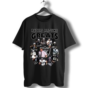 Oakland Raiders Players All Time Greats Signatures T-Shirt