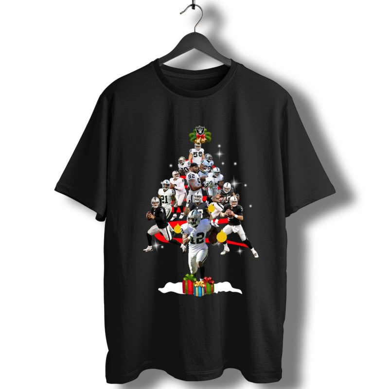 Oakland Raiders Players Christmas Tree T Shirt T Shirt 1