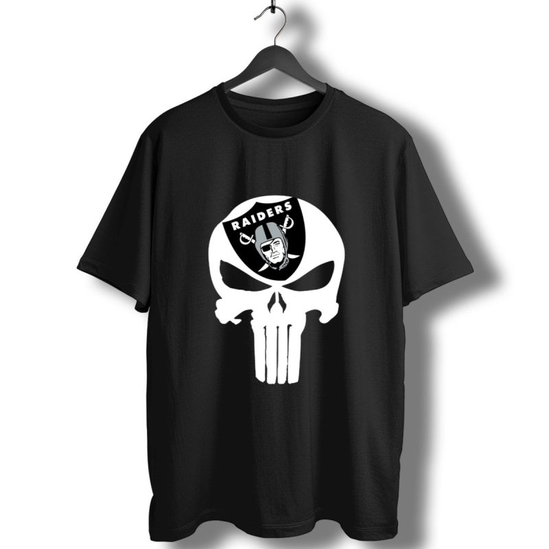 Oakland Raiders Punisher T Shirt T Shirt 1