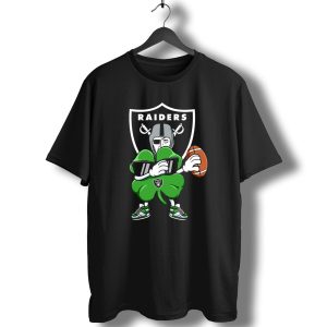 Oakland Raiders Shamrock Football Player T-Shirt
