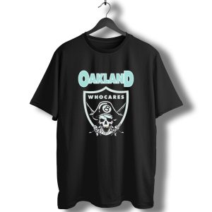 Oakland Raiders Skull Who Cares Eight T-Shirt