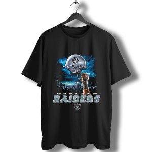 Oakland Raiders Sky Helmet Nfl T-Shirt