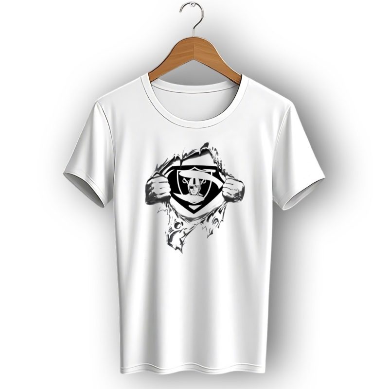 Oakland Raiders Superman Logo Shield Burst T Shirt 1 T Shirt 1