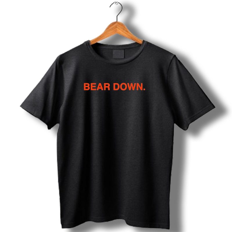 Obvious Bear Down Chicago Bears Orange Text T Shirt 1 T Shirt 1