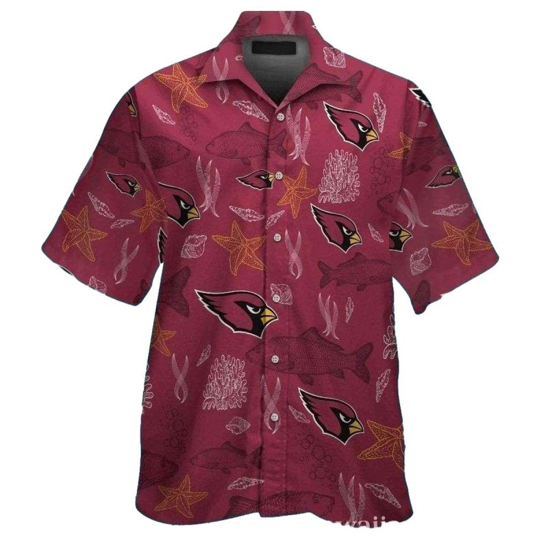 Ocean Depth Arizona Cardinals Hawaiian Shirt Nautical Cardinal Dive 1