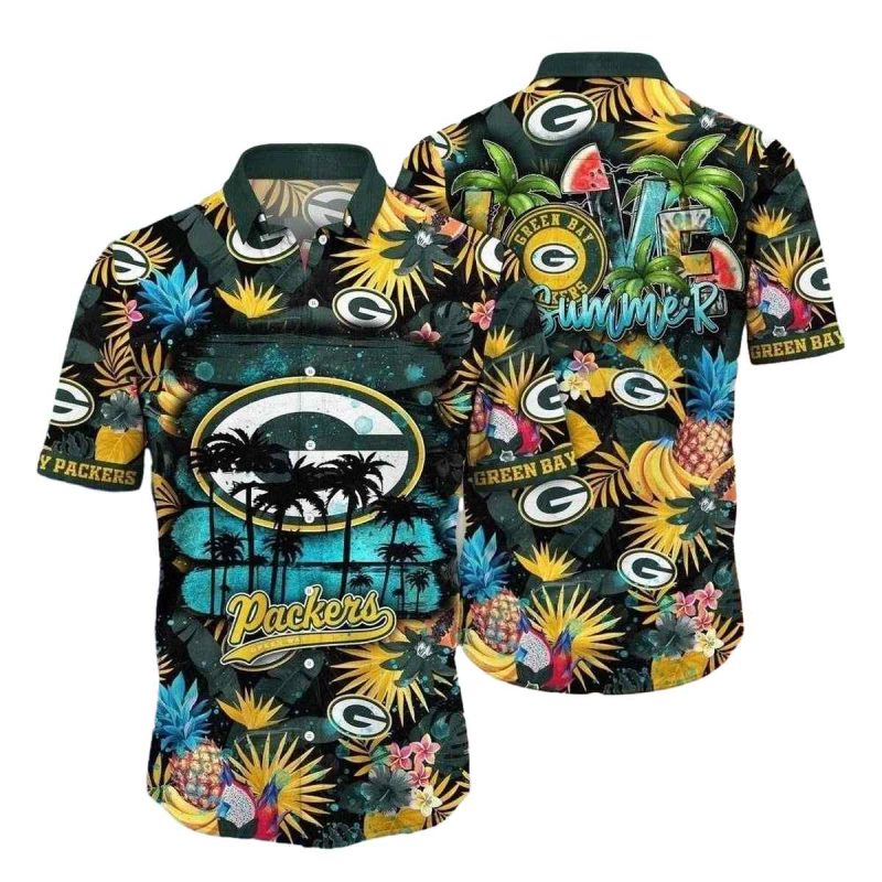 Oceanfront Celebration Green Bay Packers Summer Vibes Hawaiian Shirt 1