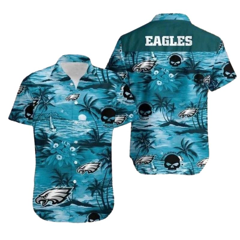 Oceanic Adventure Philadelphia Eagles Tropical Hawaiian Shirt 1