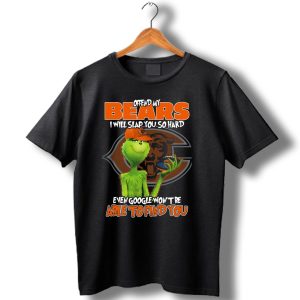Offend My Bears I Will Slap You So Hard Even Google Wont Be Able To Find You Grinch Chicago Bears T Shirt