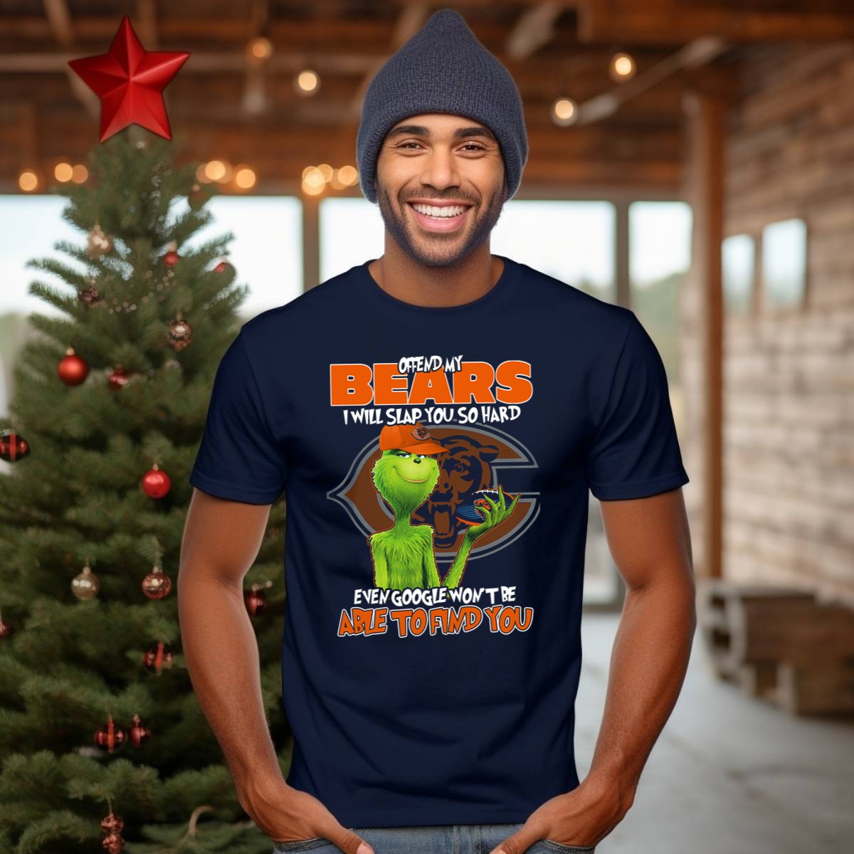 Offend-My-Bears-I-Will-Slap-You-So-Hard-Even-Google-Wont-Be-Able-To-Find-You-Grinch-Chicago-Bears-T-Shirt-1_t-shirt-3_4