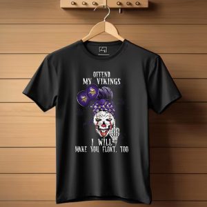 Offend My Vikings I Will Make You Float Too Minnesota Vikings Halloween T Shirt