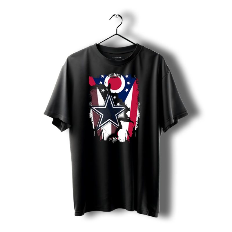 Ohio Pride With Dallas Cowboys Star In American Flag T Shirt 1 T Shirt 1 1