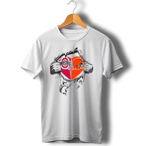 Ohio State Buckeyes Cleveland Browns Heart Inside My Heart T-Shirt