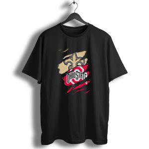 Ohio State Buckeyes New Orleans Saints Fleur De Lis T Shirt