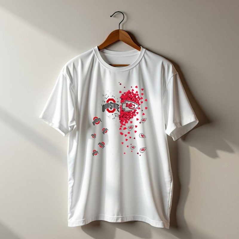 Ohio State Kansas City Chiefs Heart T Shirt T Shirt 1 1