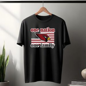 One Nation One Family Arizona Cardinals Flag T-Shirt