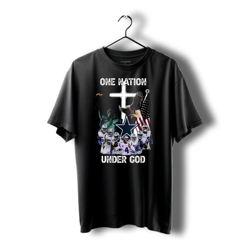 One Nation Under God Dallas Cowboys Statue Of Liberty American Flag Eagle Players T Shirt 1 T Shirt 1 1