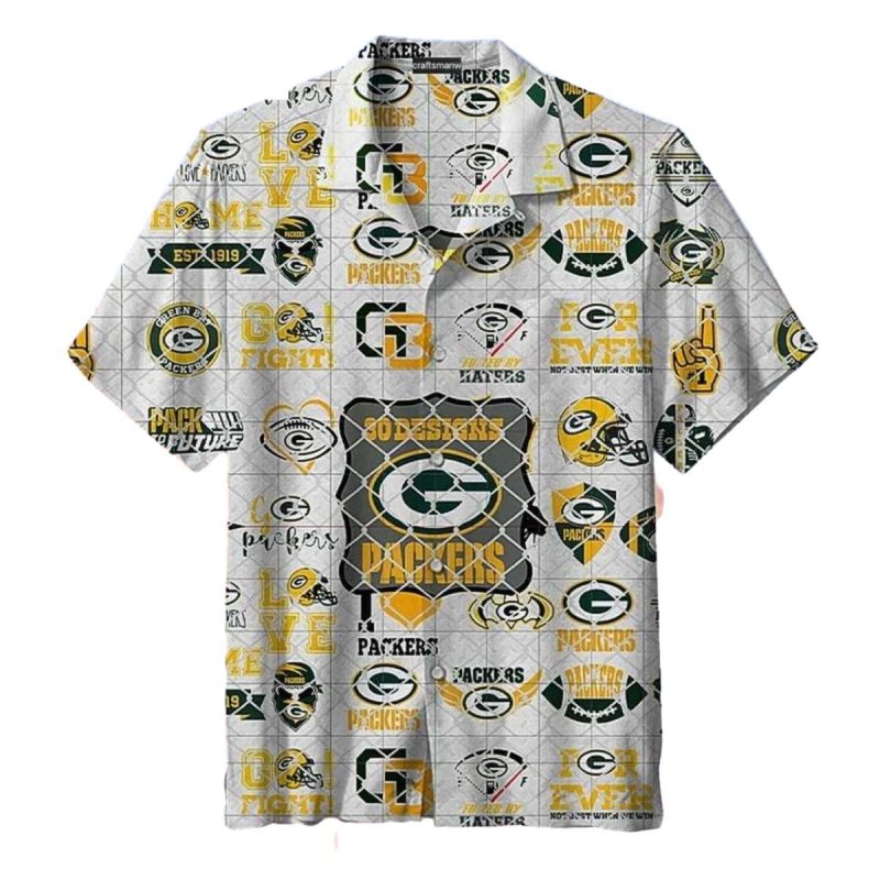 Packers Grid Of Team Logos And Icons Hawaiian Shirt 1