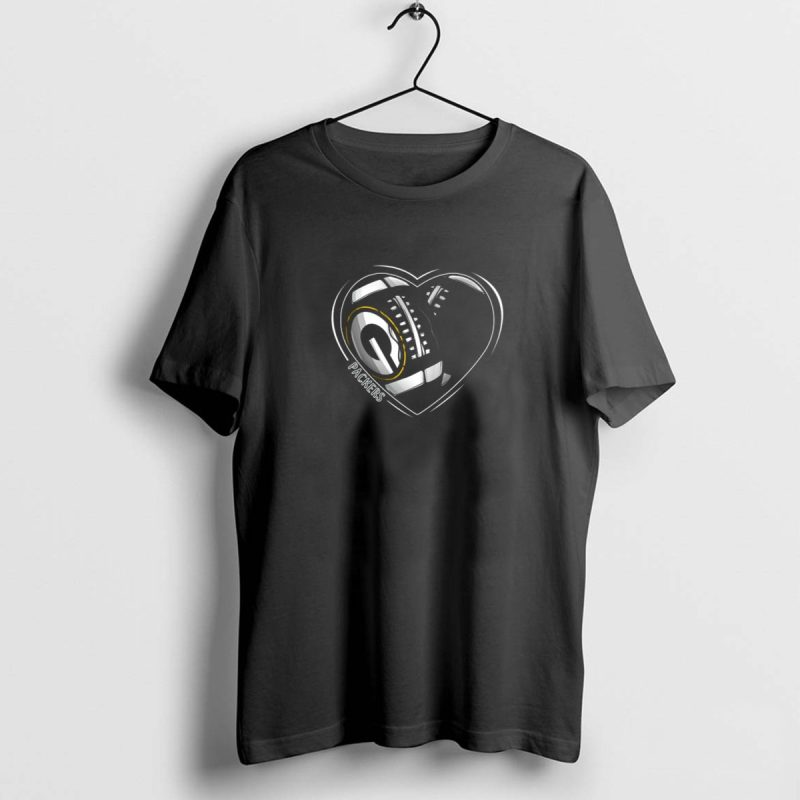 Packers Heart Football Shoes Dh 90 Nfl Green Bay T Shirt 1 1 T Shirt 1 1