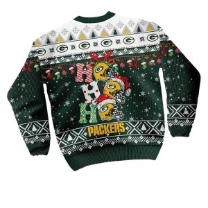 Packers Ho Ho Ho Helmet Ugly Sweater