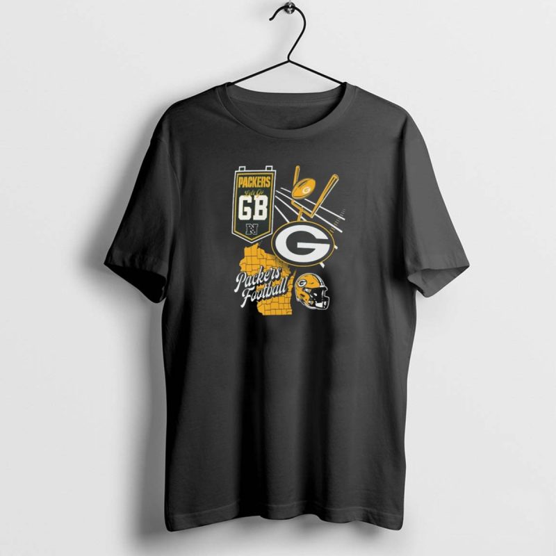 Packers Lets Go Gb Football Green Bay Packers Split Zone T Shirt 1 1 T Shirt 1 1