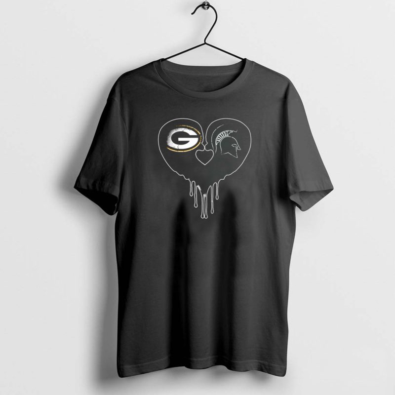 Packers Michigan State Love Heart T Shirt 1 1 T Shirt 1 1
