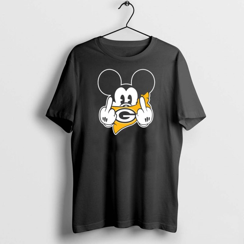 Packers Mickey Mouse Middle Finger Gesture T Shirt 1 1 T Shirt 1 1