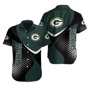 Packers Night Game Geometric Pattern Hawaiian Shirt