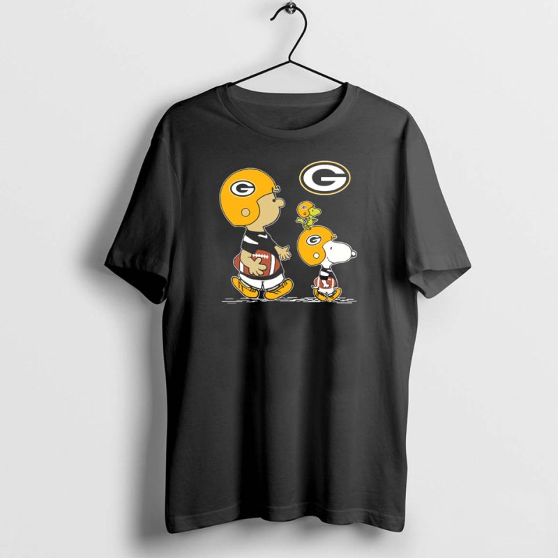 Packers Snoopy Charlie Brown Woodstock Football Helmets T Shirt 1 1 T Shirt 1 1