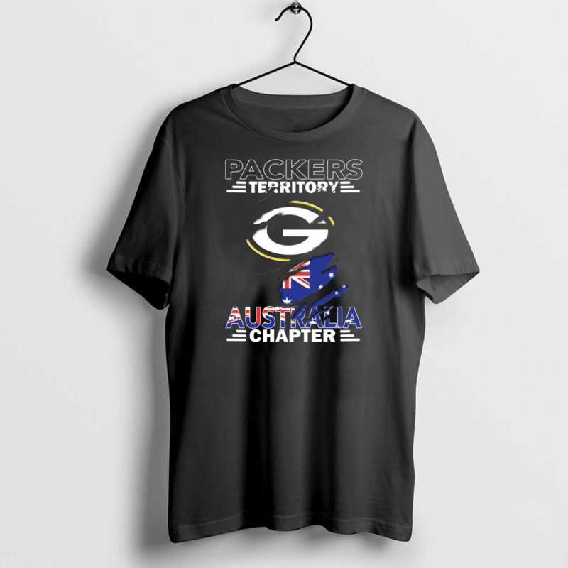 Packers Territory Australia Chapter Green Bay Packers Logo With Australian Flag T Shirt 1 1 T Shirt 1 1