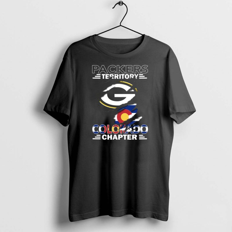 Packers Territory Colorado Chapter Green Bay Colorado Flag T Shirt 1 1 T Shirt 1 1