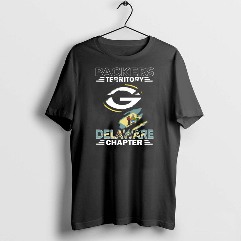 Packers Territory Delaware Chapter Green Bay Football Team Delaware Flag T Shirt 1 1 T Shirt 1 1