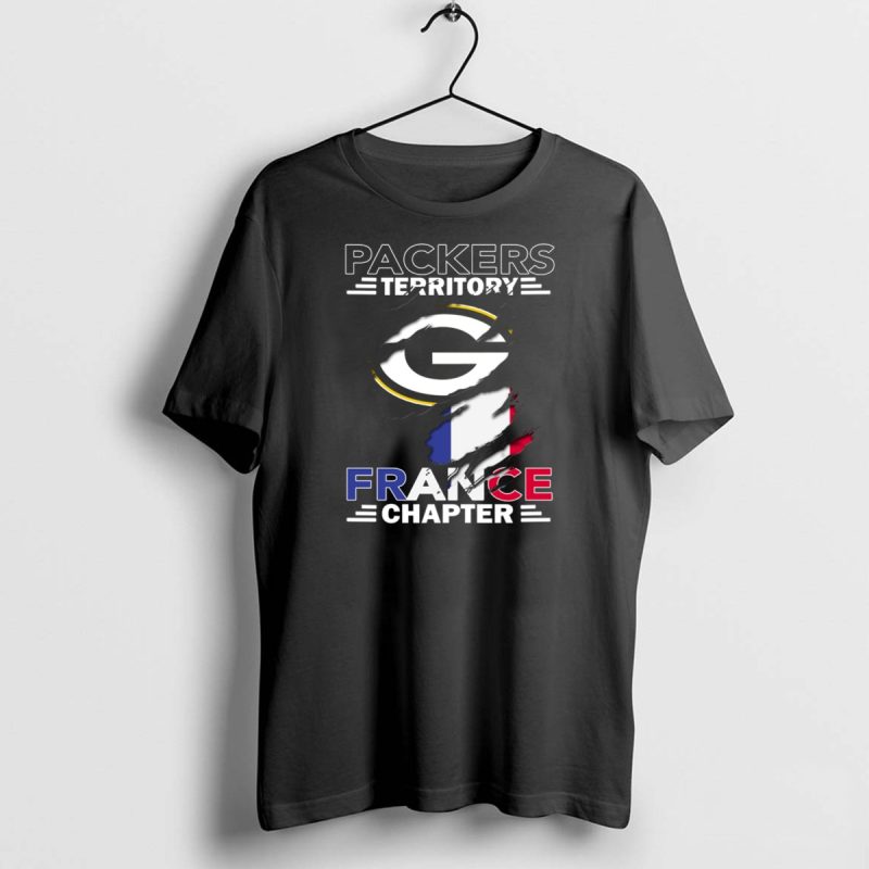 Packers Territory France Chapter Green Bay Logo French Flag T Shirt 1 1 T Shirt 1 1