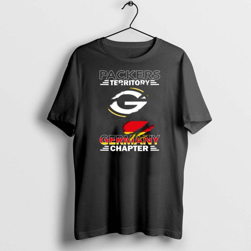 Packers Territory Germany Chapter Green Bay Logo With German Flag T Shirt 1 1 T Shirt 1 1