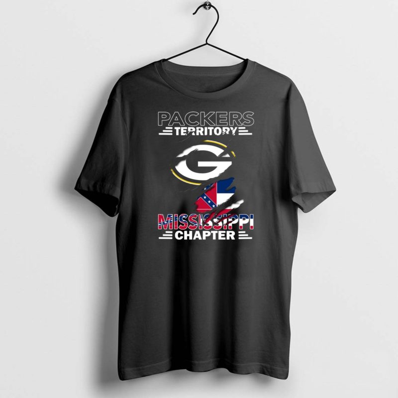 Packers Territory Mississippi Chapter Green Bay Packers Logo And Mississippi Flag Elements T Shirt 1 1 T Shirt 1 1
