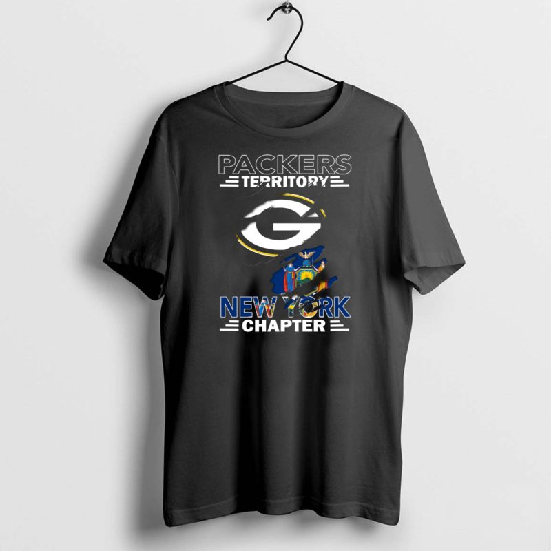 Packers Territory New York Chapter Green Bay Icon New York Flag T Shirt 1 1 T Shirt 1 1
