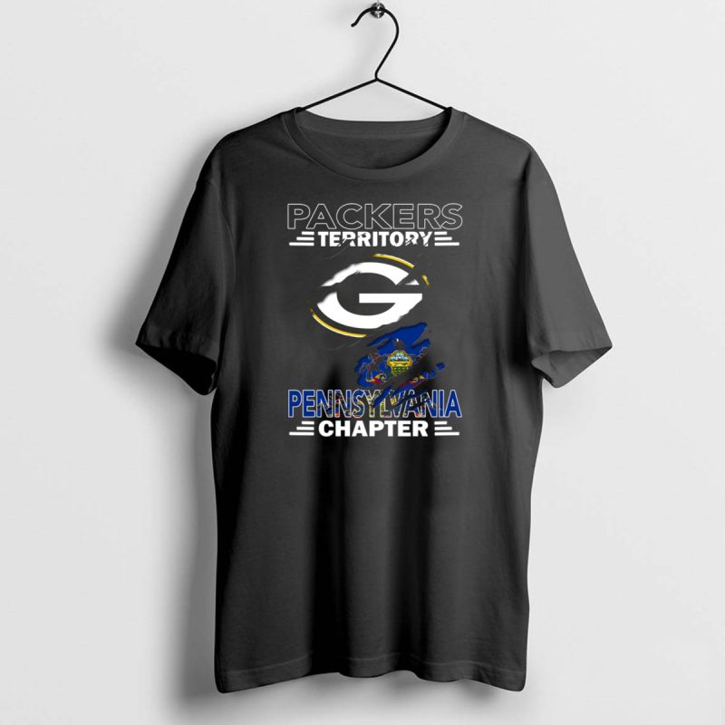 Packers Territory Pennsylvania Chapter Green Bay Logo Pennsylvania Flag T Shirt 1 1 T Shirt 1 1
