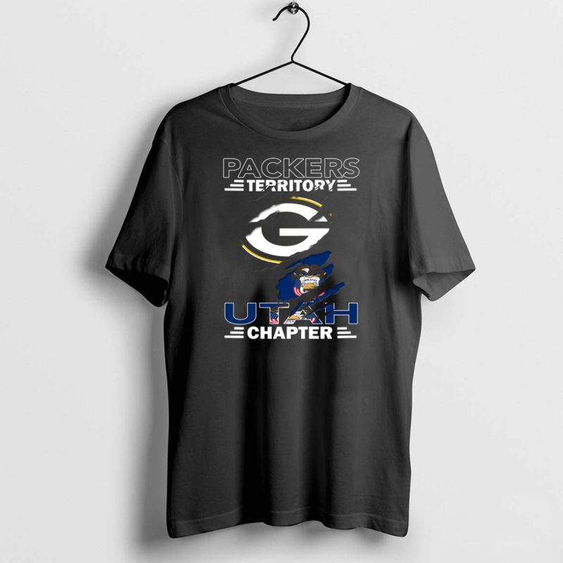 Packers Territory Utah Chapter Green Bay Packers Logo And Utah State Flag T Shirt 1 1 T Shirt 1 1