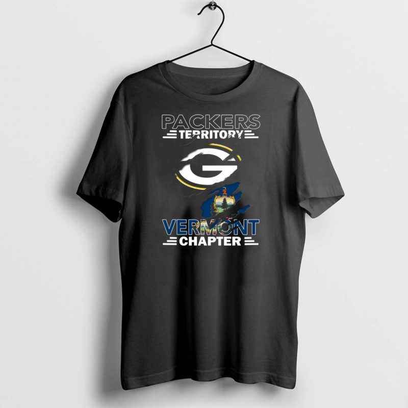Packers Territory Vermont Chapter Green Bay Logo And Vermont State Flag T Shirt 1 1 T Shirt 1 1