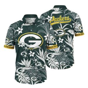 Packers Tropical Green Pattern Hawaiian Shirt