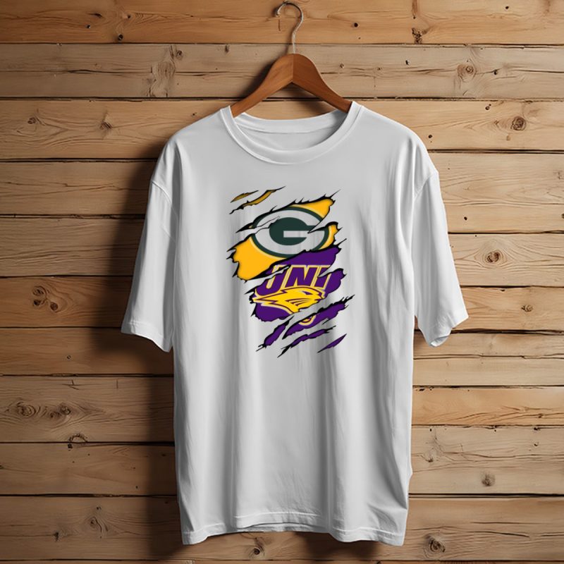 Packers Uni Logo Torn T Shirt T Shirt 1 1