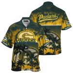 Packers Vintage Palm Tree Sunset Hawaiian Shirt