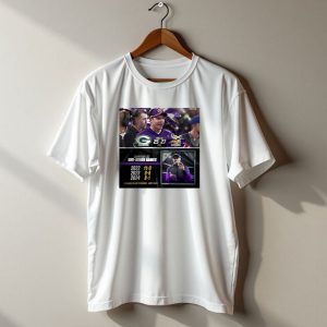 Packers Vs Vikings Final Score 25 27 Record In One Score Games 34 Games In Last 3 Seasons Most In Nfl T Shirt