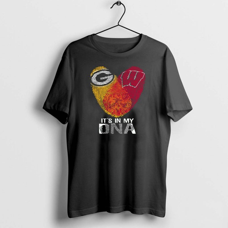 Packers Wisconsin Badgers Fingerprint Its In My Dna T Shirt 1 1 T Shirt 1 1