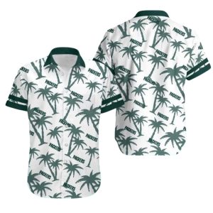 Packers With Palm Tree Print And Team Logo Hawaiian Shirt