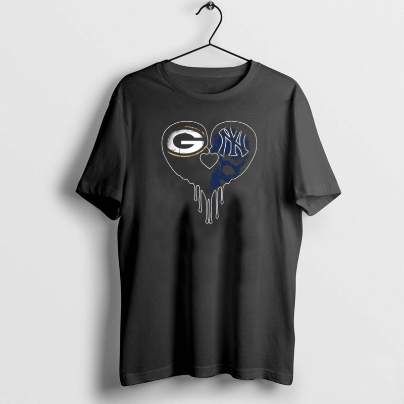 Packers Yankees Skull Heart Fusion T Shirt 1 1 T Shirt 1 1