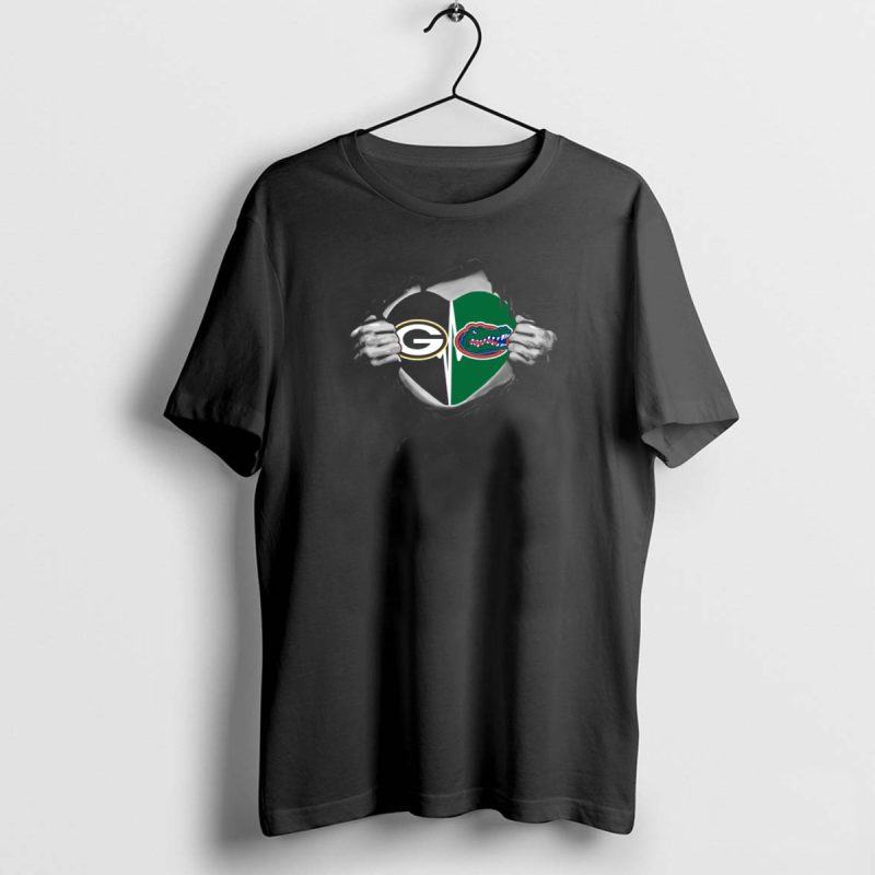 Packers And Gators Heart Logo Combination T Shirt 1 1 T Shirt 1 1