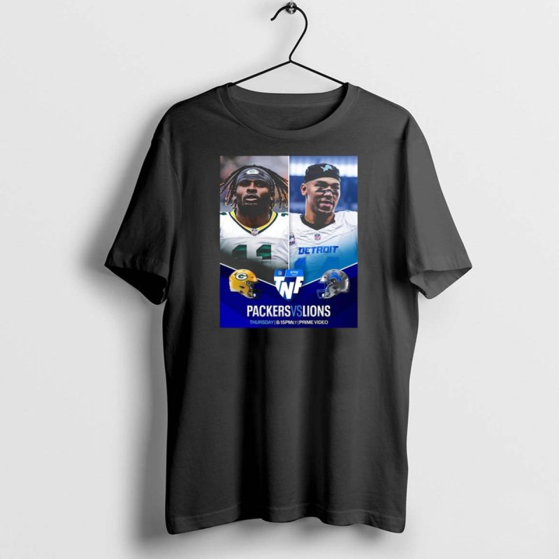 Packers Vs Lions Nfl Thursday Night Football 8 15 Pm Et Prime Video T Shirt 1 1 T Shirt 1 1