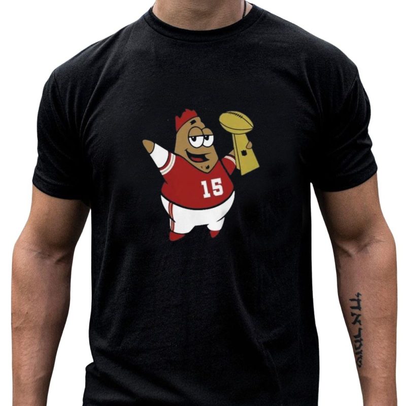 Patrick Mahomes Champions Kansas City Chiefs Super Bowl Cartoon Trophy 15 T Shirt T Shirt 1 1