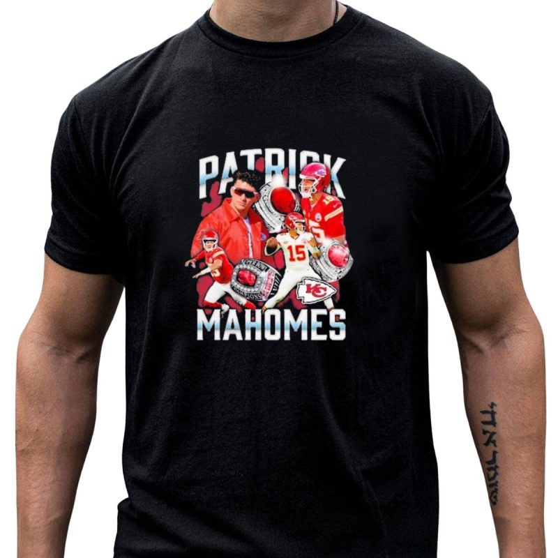 Patrick Mahomes Kansas City Chiefs Super Bowl Champion Quarterback Highlight With Rings T Shirt T Shirt 1 1